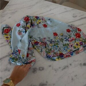 Paparazzi Aqua Floral Scarf
